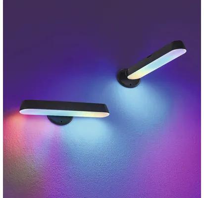 LED stolová lampa TRIO RE R55382102 GAME RGB 2x2,5W čierna set