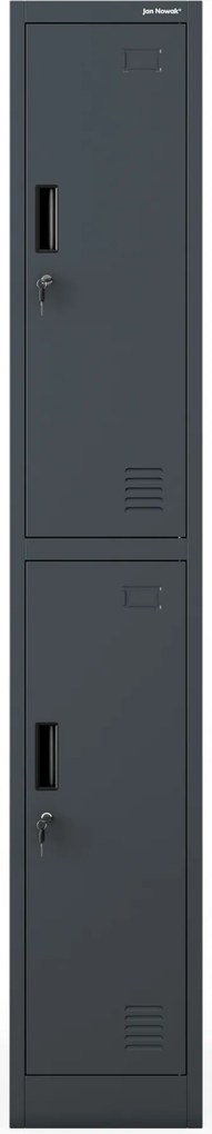 Jednoduchá pracovná šatníková skriňa antracitová, 316,5x1850x450 mm: IGOR 1 Plus