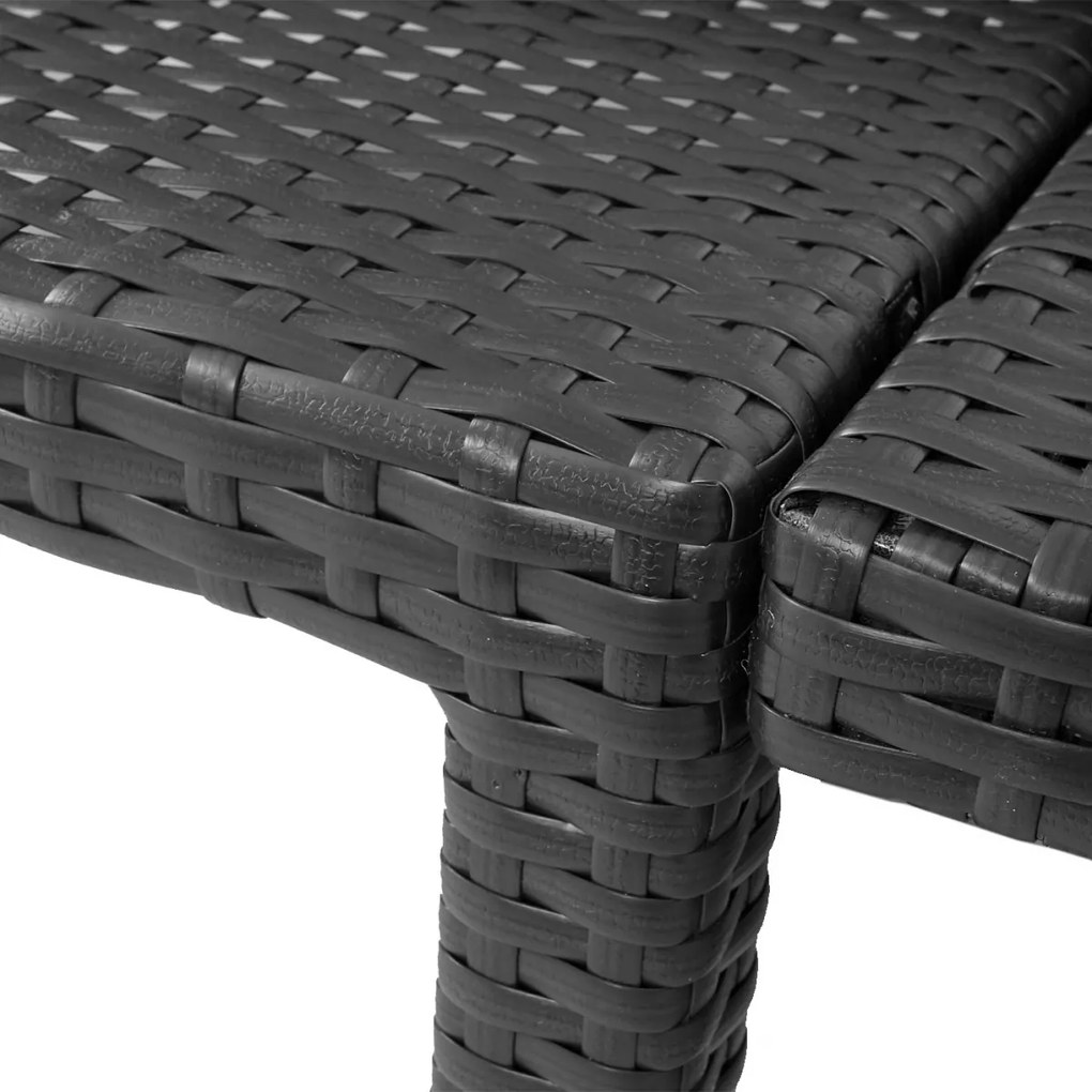 Záhradné lehátko HWC-A51 - krémové vankúše premium 10cm - antracit