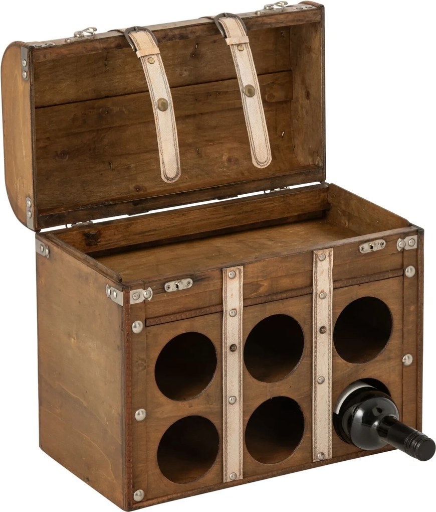 Box na víno Antique z hnedého MDF – 42*21*37 cm