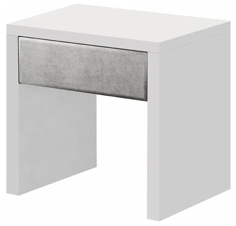 Materasso Nočný stolík STONE / WHITE, Stone Dark / tmavý, Cenová kategória "B", 50 cm