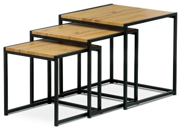 Autronic BONTEC Konferenčný stolík 45x45x45cm, mdf, divoký dub, AF-3003 OAK Farba: Hnedá