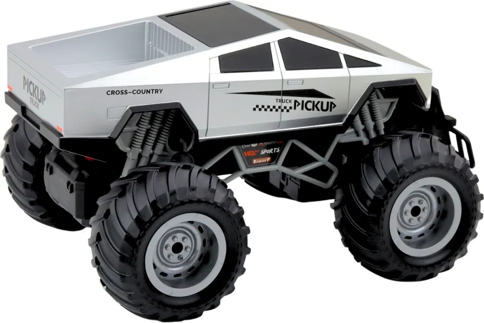 LEAN Toys Terénne auto RC na diaľkové ovládanie strieborné 1:16