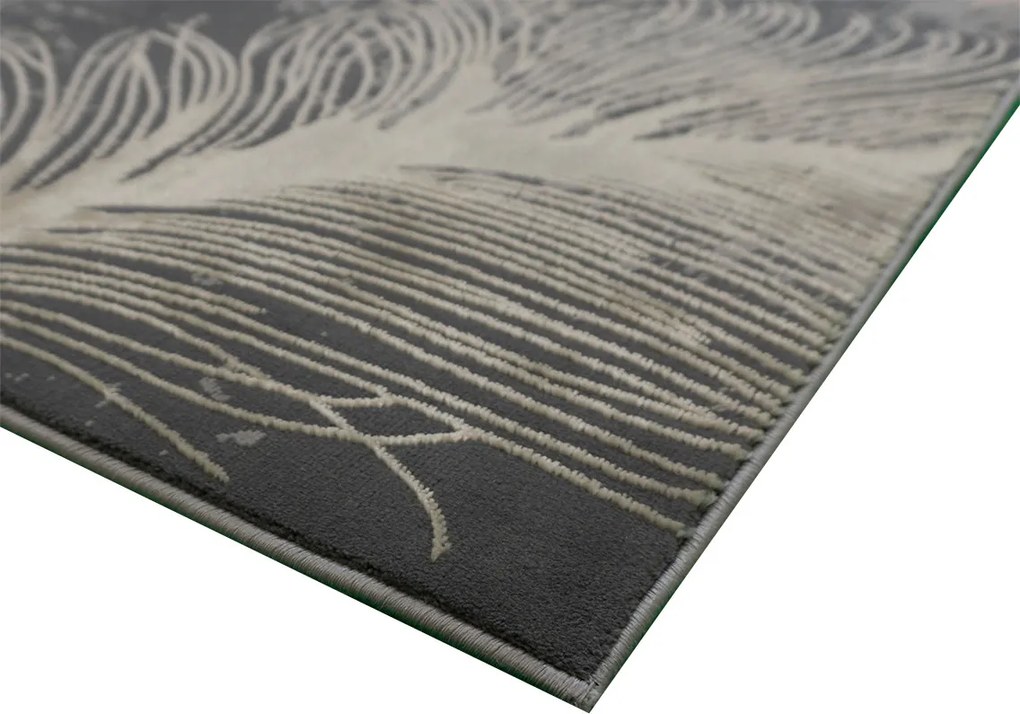 Koberec Allianz 6304 GREY – sivý obdĺžnikový koberec s vzorom Rozmer: 60x100 cm