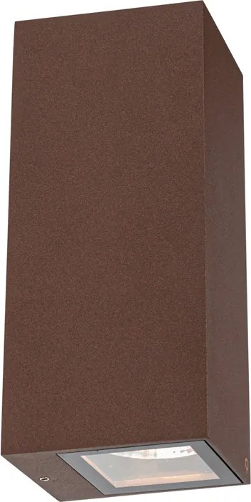 Priemyselná nástenná lampa hrdzavohnedá 2-svetlá AR70 IP54 - Baleno