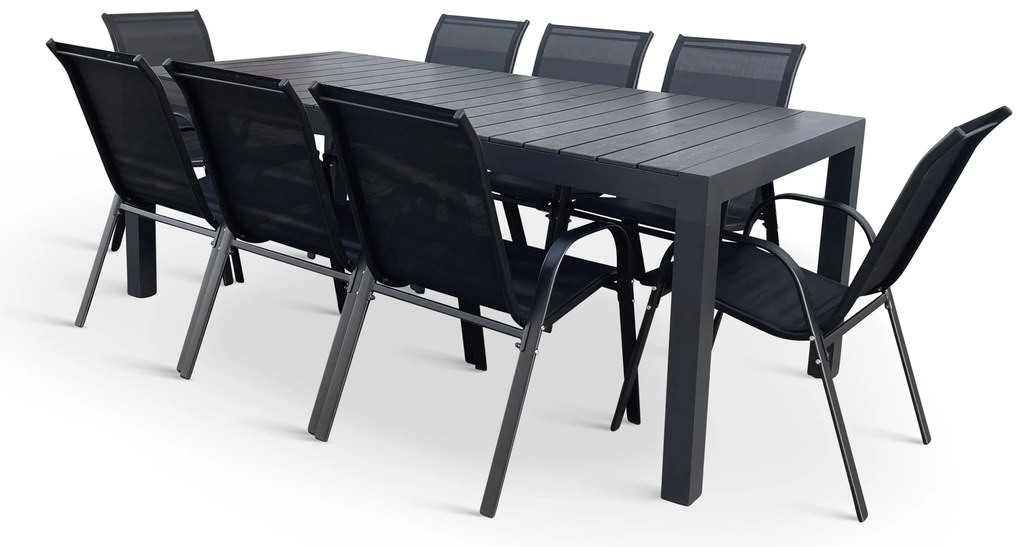 Záhradný jedálenský set Grande Pasto + 8x kovová stolička Ramada