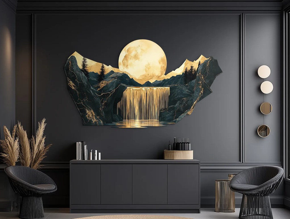 drevko | Moderná dekorácia Mesačný vodopád 415 x 75 cm
