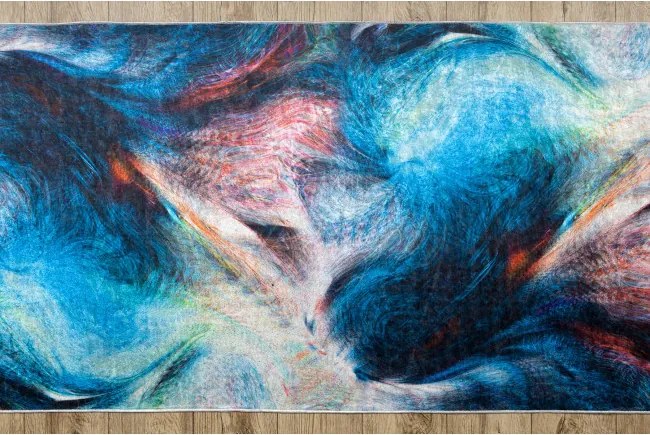 Protišmykový behúň LOTUS COLOR 36500 modrý / červený - Výpredaj