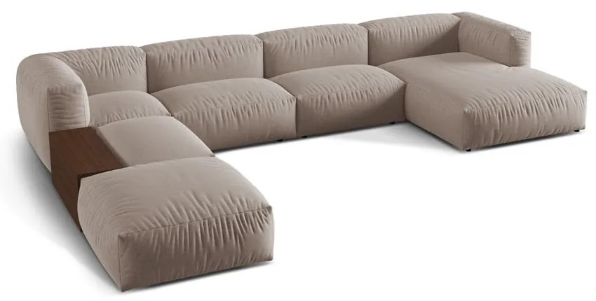 Béžová modulárna rohová pohovka (ľavý roh/do tvaru "U") Martina – Micadoni Home