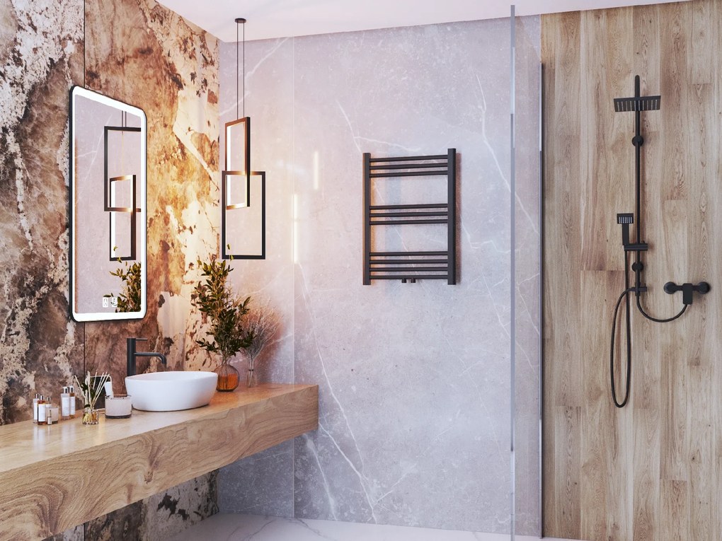 Gamma Erga Simple, vykurovacie teleso 700x500 mm, 275 W, čierna, ERG-LAV-SIMP-7050-BK