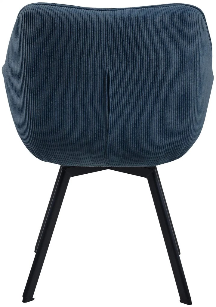 Jedálenská stolička Jordi Cord - modrá
