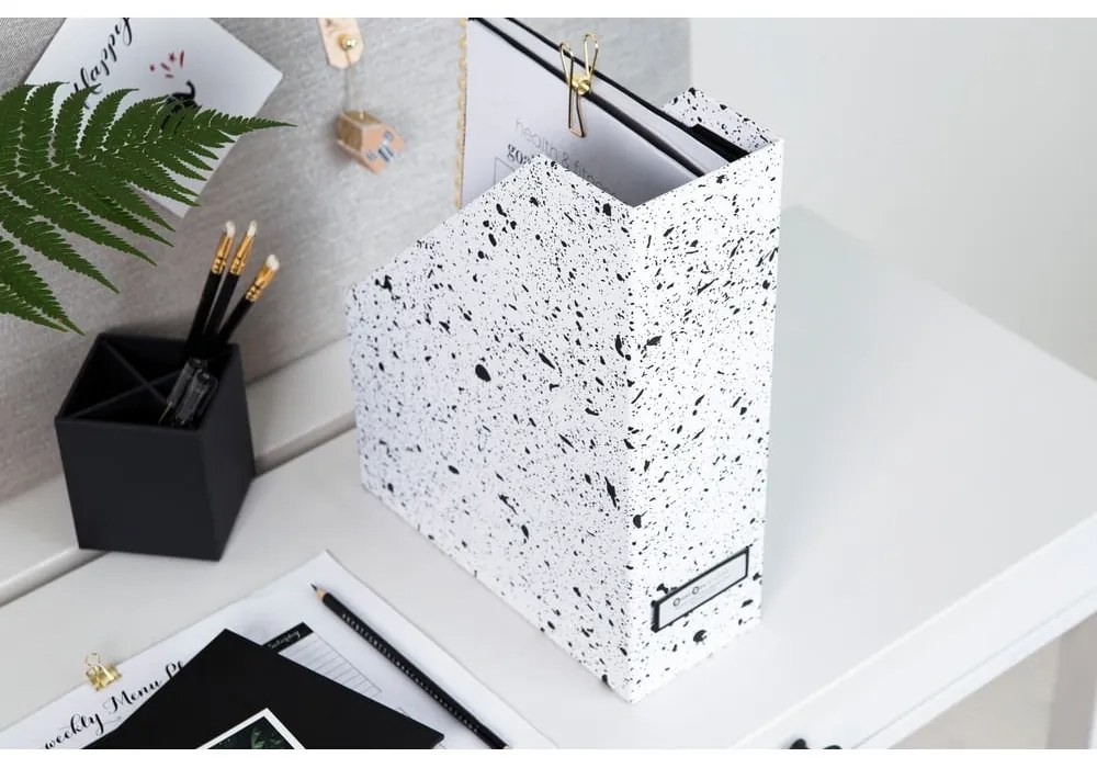 Čierno-biely organizér na dokumenty Bigso Box of Sweden Estelle