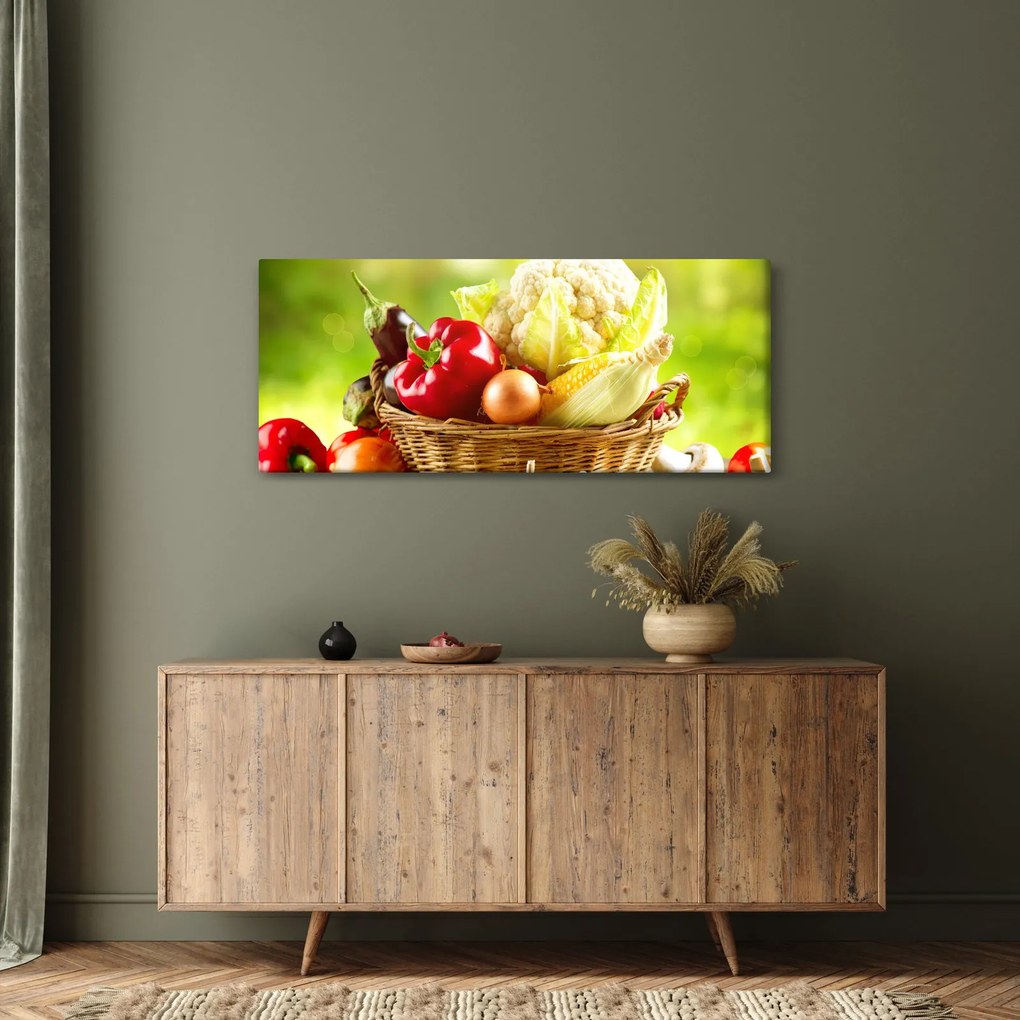 Obraz - Zelenina (120x50 cm)