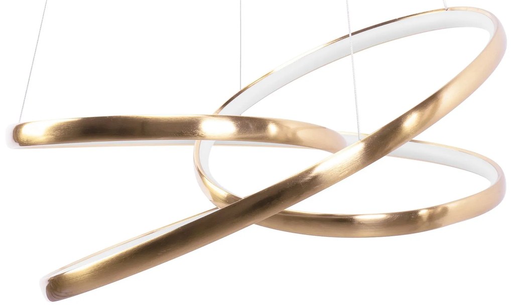 Toolight Toolight, LED závesné svietidlo 50cm, 32W, G005-CP, zlatá lesklá, OSW-09746