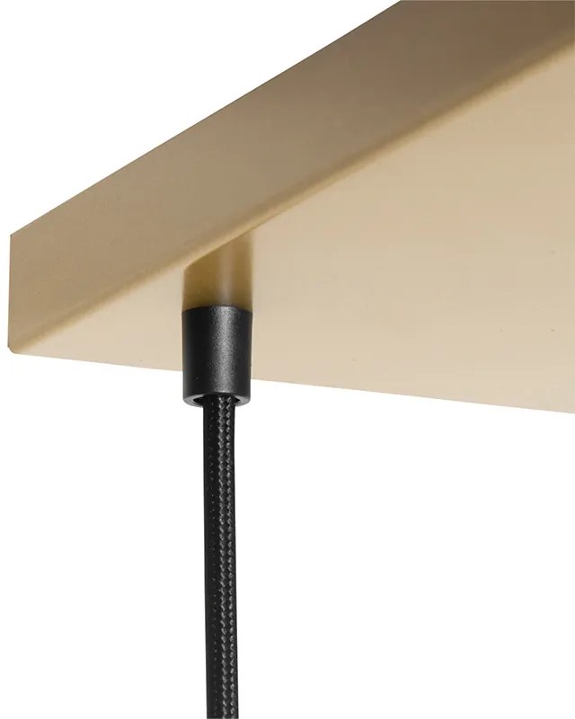 Závesné svietidlo mosadzné s modrým a zeleným sklom 8-žiarovkové - Sandra