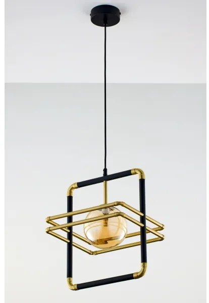 Jupiter 2025 - Luster na lanku FIORI 1xG9/10W/230V čierna/zlatá/béžová