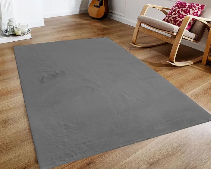 Koberec Cozy 1453 Dark Grey – sivý obdĺžnik so stredným vlasom Rozmer: 160x220 cm