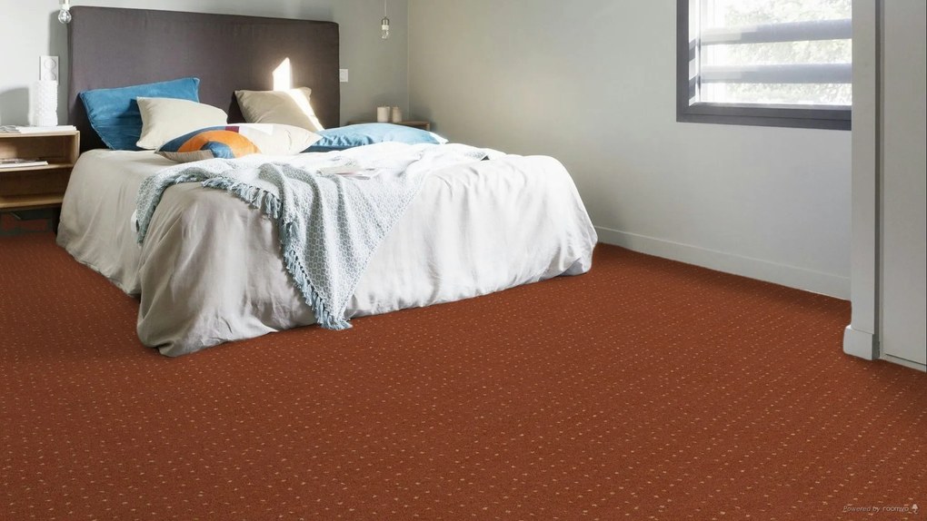 ITC, Metrážny koberec Akzento New 65, záťažový, na mieru, šíře 4m, hnedá, ab (mriežka), chodba / predsieň