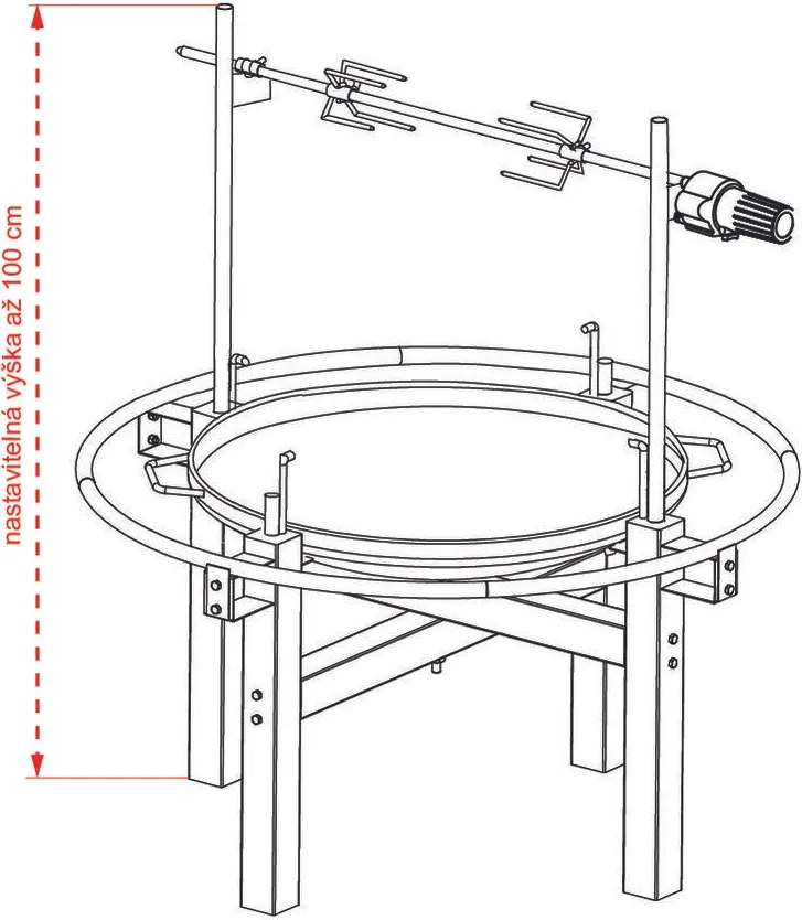 Multifunkčné ohnisko + gril s el. ihlou Avenberg KENTUCKY