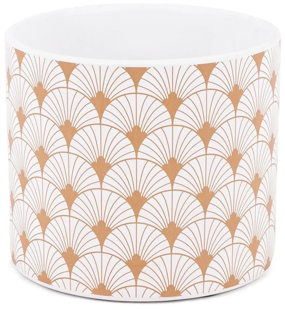 Keramický obal na kvetináč Golden ornaments, 12 x 10,5 cm