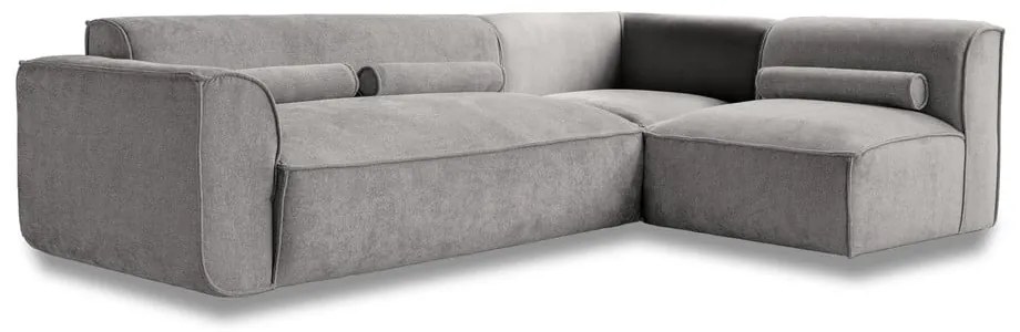 Svetlosivá rohová pohovka (pravý roh) Flex Felix – Miuform