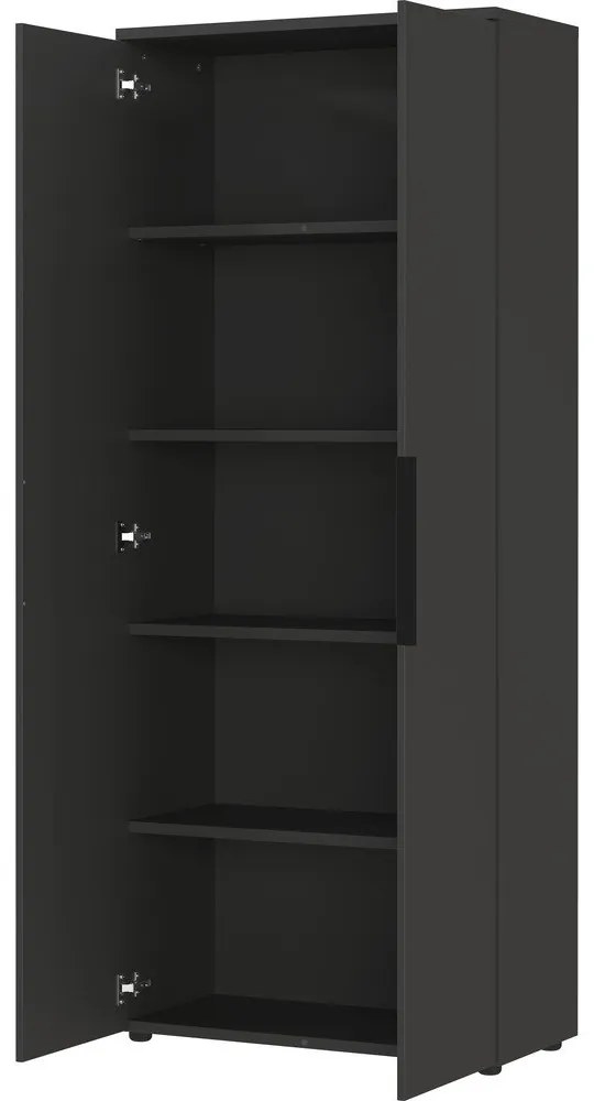 Antracitová šatníková skriňa 81x197 cm Mailand – Germania