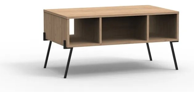 Konferenčný stolík v dekore duba v prírodnej farbe 60x100 cm Evan – Marckeric