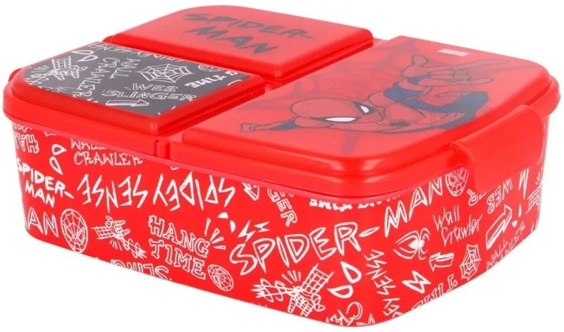 Multibox na desiatu Spiderman s 3 priehradkami