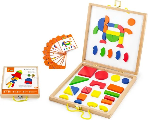 Magnetické puzzle v kufríku Viga 59687 42 ks