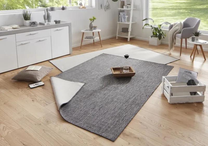 Bougari - Hanse Home koberce Kusový koberec Twin-Wendeteppiche 103097 grau creme - 80x250 cm
