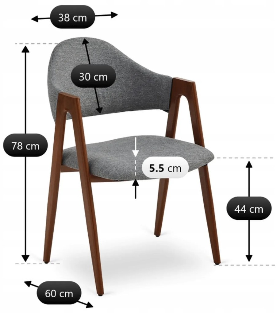 PROXIMA.store - Čalúnená jedálenska stolička RUIZ FARBA: béžová, FARBA NÔH: orech