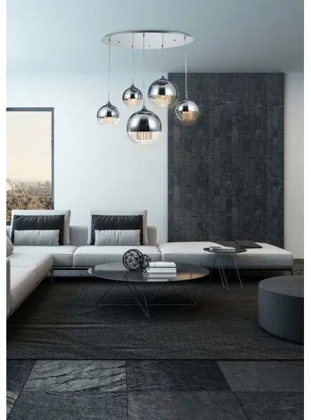 Maytoni P140-PL-170-5-N - Luster na lanku FERMI 5xE27/60W/230V chróm