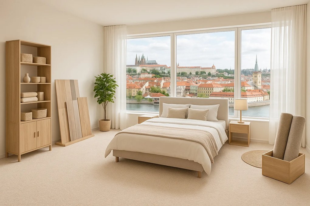 Condor Carpets, AKCIA: 70x400 cm Metrážny koberec Serena 6612, šíře, béžová, filc, obývacia izba