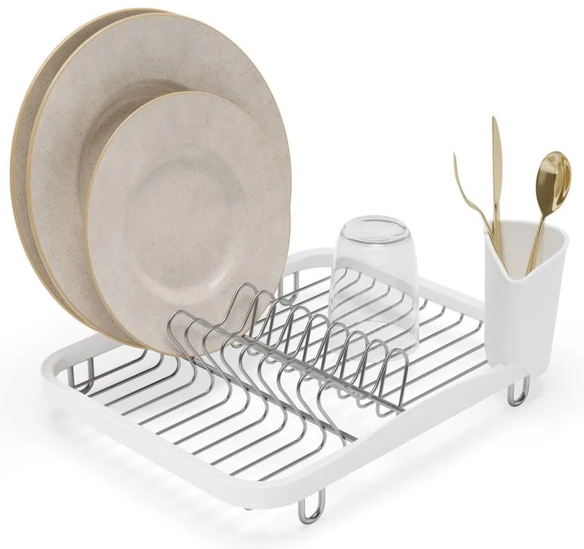 Biely oceľový odkvapkávač 36x28 cm Sinkin – Umbra