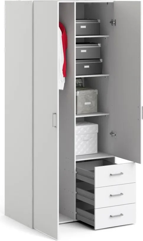 Šatníková skriňa Sida 77 cm biela