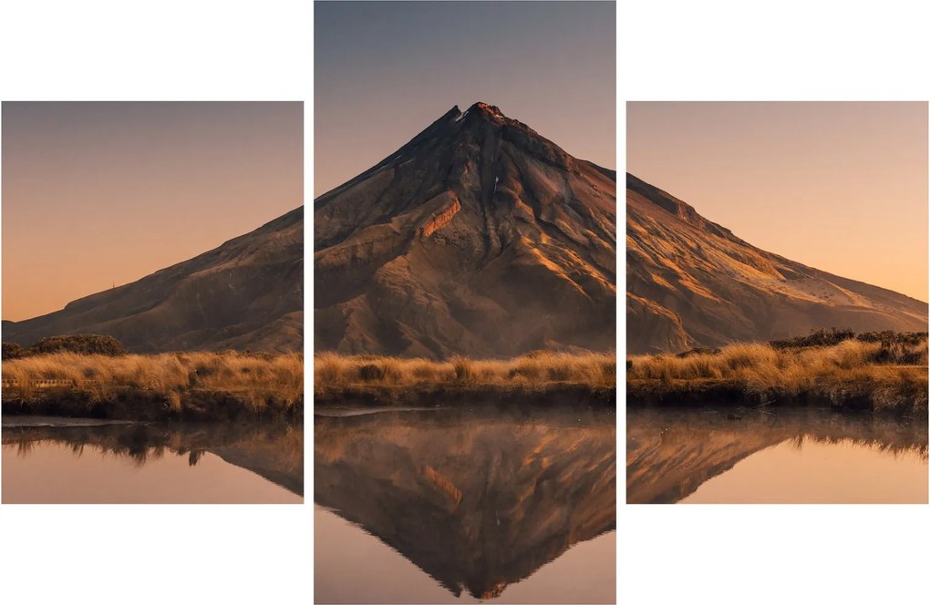 Obraz odrazu hory Taranaki, Nový Zéland (90x60 cm)