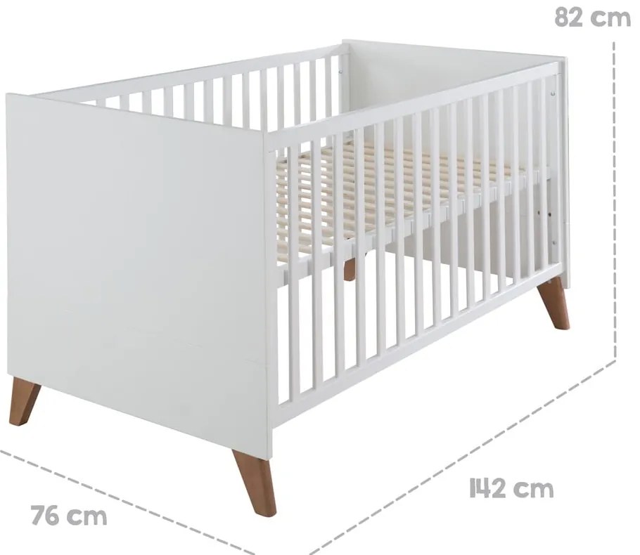 Postieľka v bielo-prírodnej farbe 70x140 cm Ole – Roba