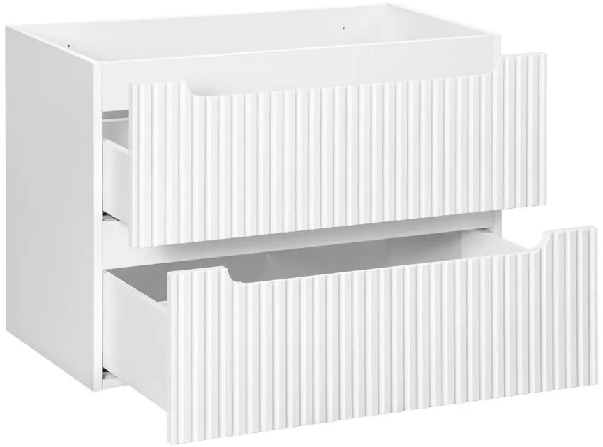 Umyvadlová skříňka se zápustným umyvadlem Nova White 80 cm bílá