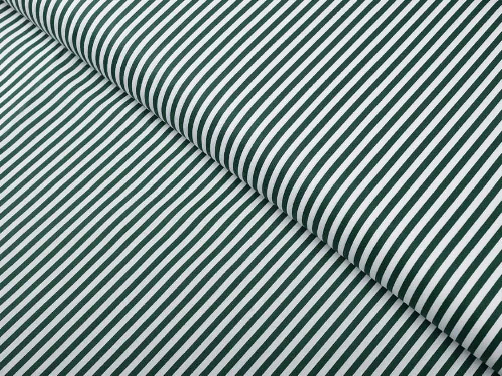 Biante Bavlnený oválny obrus Sandra SA-362 Tmavo zeleno-biele pásiky 100x140 cm