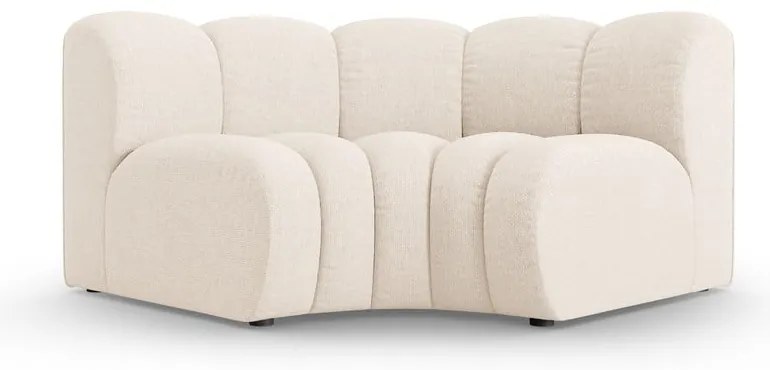 Krémový ženilkový modul pohovky (variabilný roh) Lupine – Micadoni