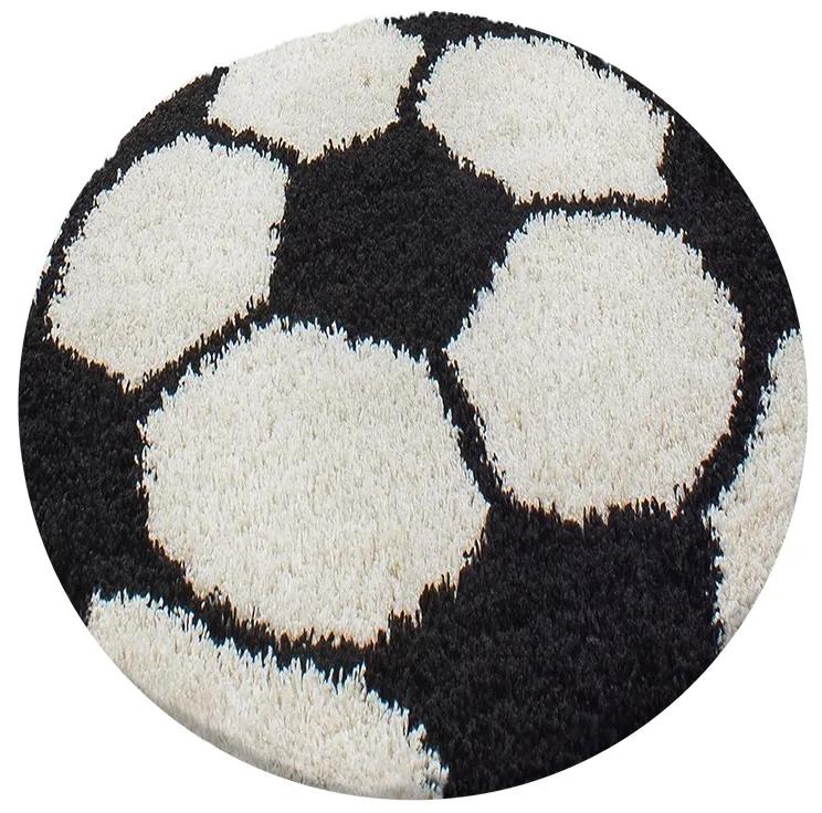 Koberce Breno Kusový koberec FUN kruh 6001 Black, čierna, viacfarebná,120 x 120 cm