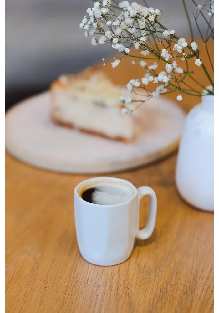 Biele hrnčeky na espresso z kameniny v súprave 2 ks 80 ml Fuori – Vialli Design