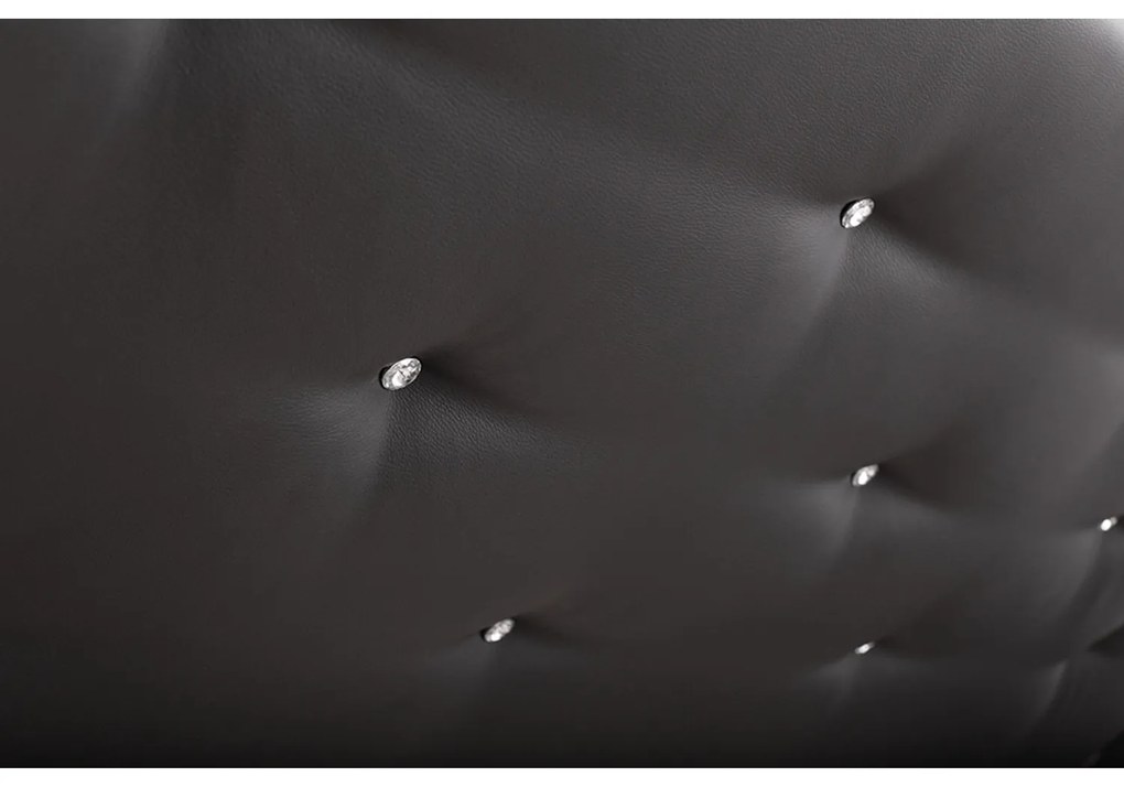 Čalúnená posteľ AGNES čierna rozmer 140x200 cm