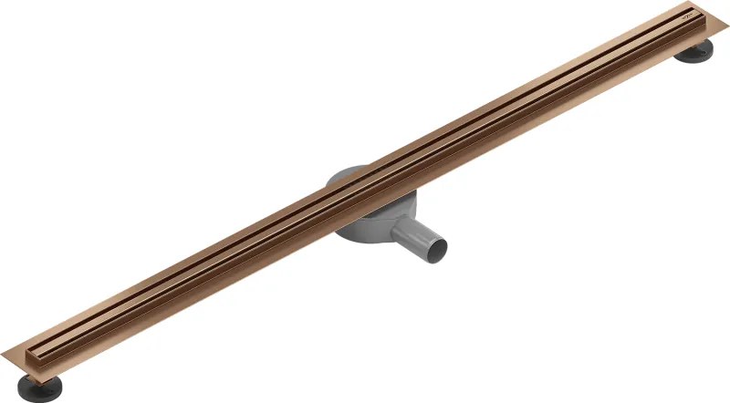 Mexen Flat 360° Slim sprchový žľab 110 cm, medená matná, 1C41110