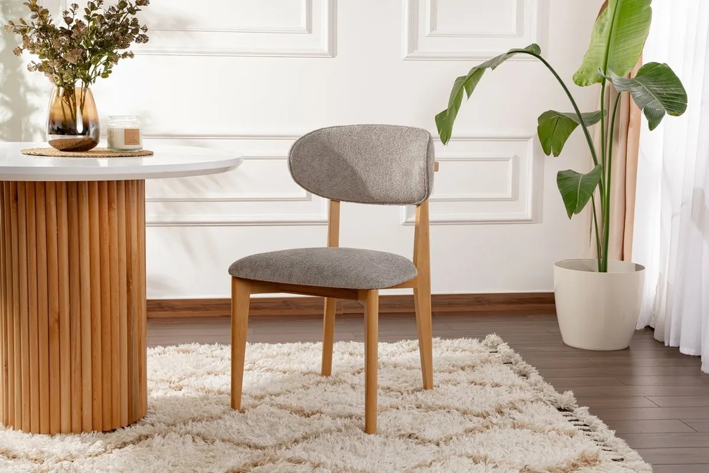 Súprava jedálenských stoličiek Lionte Grey and Light Oak, 2 ks