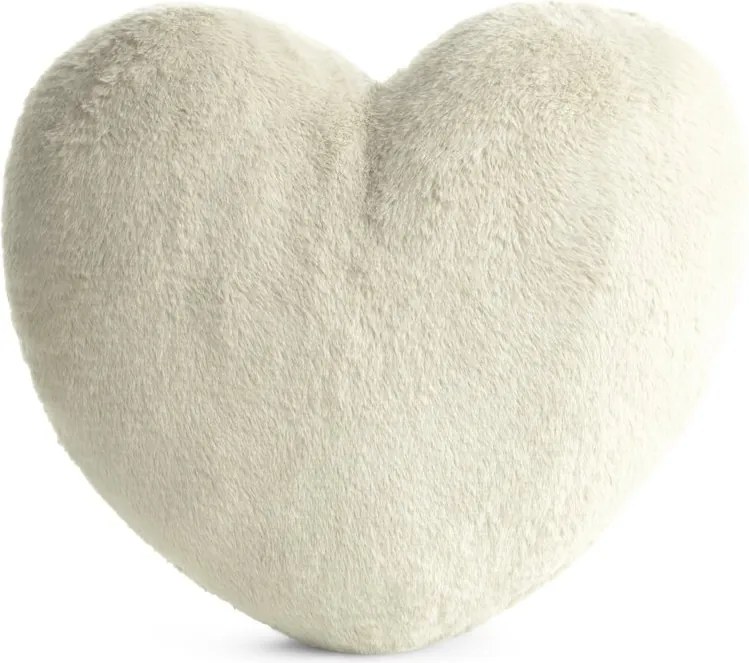 VANKÚŠ HEART 45X45CM KRÉMOVÝ