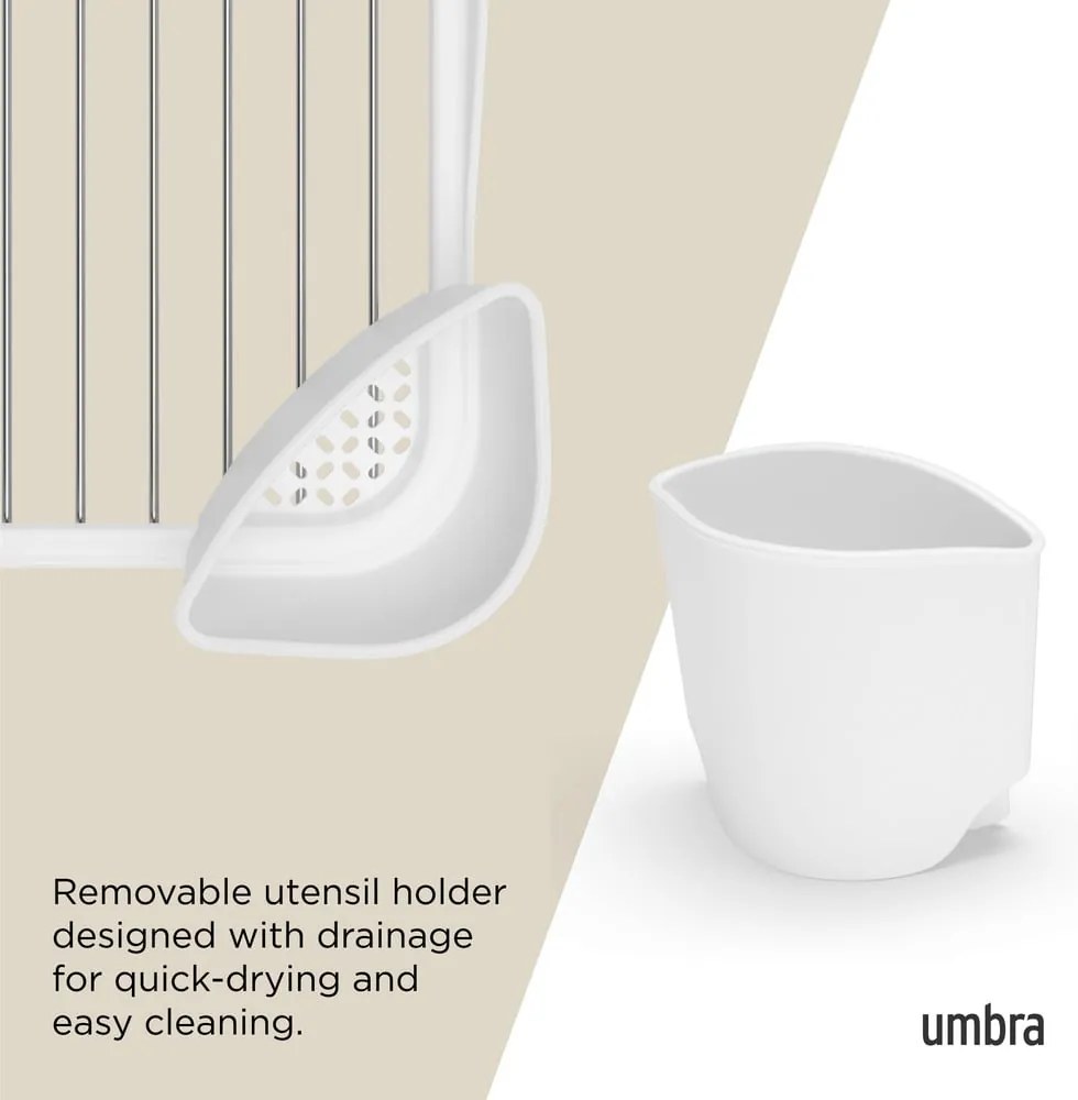 Biely oceľový odkvapkávač 36x28 cm Sinkin – Umbra