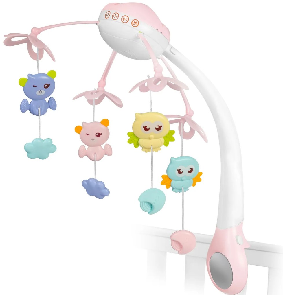 Ricokids Detský kolotoč s projektorom RK-813 ružový