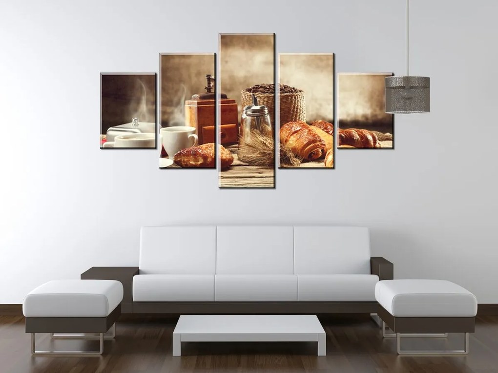 Gario Obraz na plátne Chutné raňajky - 5 dielny Rozmery: 100 x 63 cm