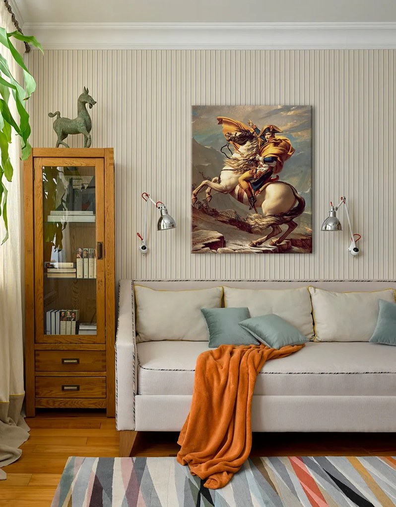 Obraz na plátne Jacques-Louis David - Napoleon prechádza cez Alpy